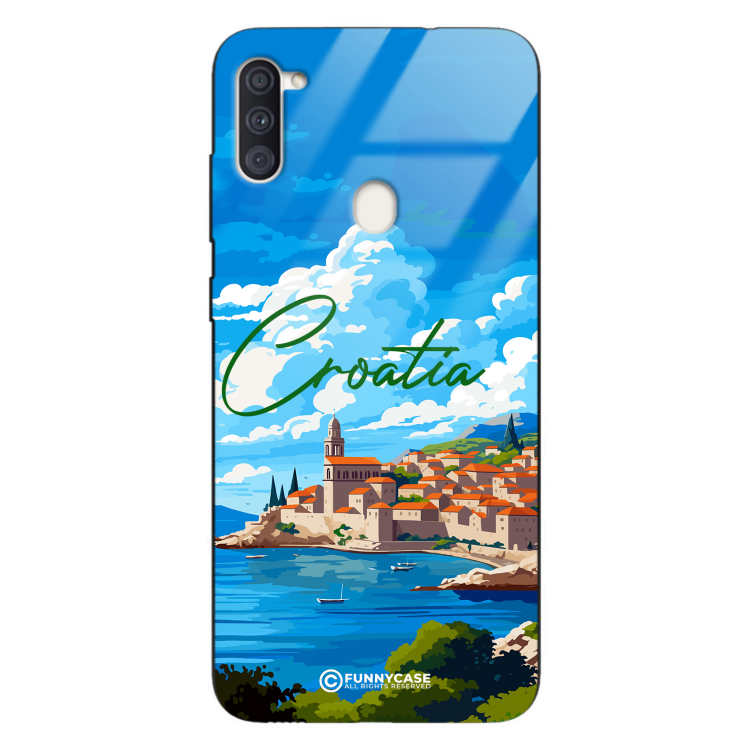 Etui Black Case Glass do SAMSUNG GALAXY A11 SUMMER PARADISE ST_PAR107