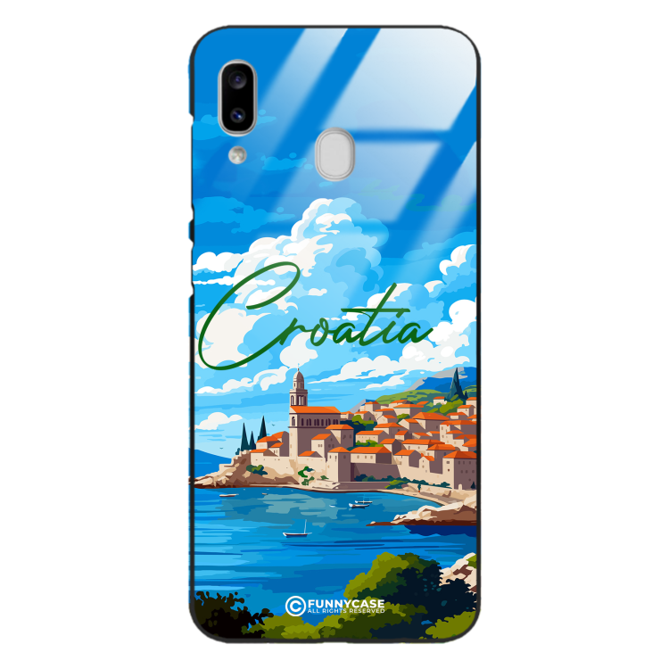 Etui Black Case Glass do SAMSUNG GALAXY A20E SUMMER PARADISE ST_PAR107