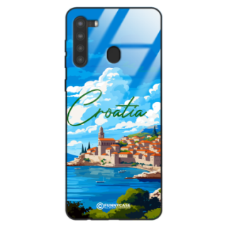 Etui Black Case Glass do SAMSUNG GALAXY A21 SUMMER PARADISE ST_PAR107