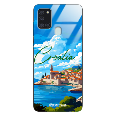 Etui Black Case Glass do SAMSUNG GALAXY A21S SUMMER PARADISE ST_PAR107