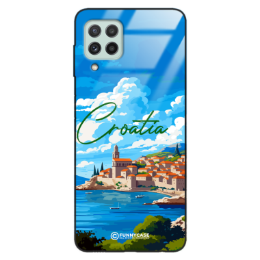 Etui Black Case Glass do SAMSUNG GALAXY A22 4G SUMMER PARADISE ST_PAR107