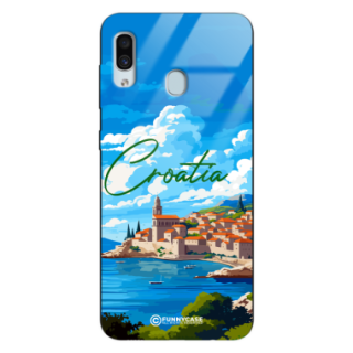 Etui Black Case Glass do SAMSUNG GALAXY A30 SUMMER PARADISE ST_PAR107