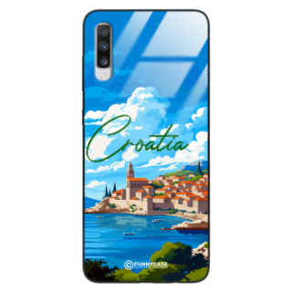 Etui Black Case Glass do SAMSUNG GALAXY A70 SUMMER PARADISE ST_PAR107