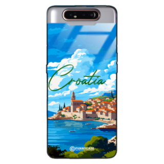 Etui Black Case Glass do SAMSUNG GALAXY A80 SUMMER PARADISE ST_PAR107