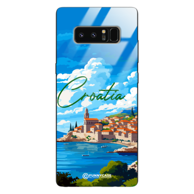 Etui Black Case Glass do SAMSUNG GALAXY NOTE 8 SUMMER PARADISE ST_PAR107