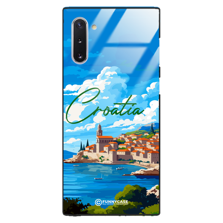 Etui Black Case Glass do SAMSUNG GALAXY NOTE 10 SUMMER PARADISE ST_PAR107