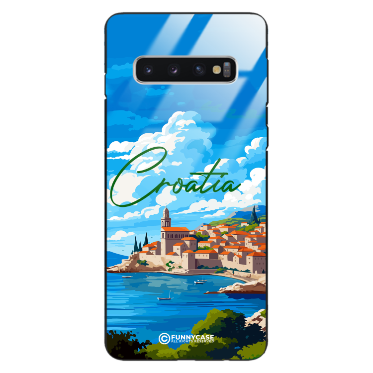 Etui Black Case Glass do SAMSUNG GALAXY S10 SUMMER PARADISE ST_PAR107