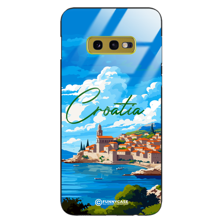 Etui Black Case Glass do SAMSUNG GALAXY S10E SUMMER PARADISE ST_PAR107