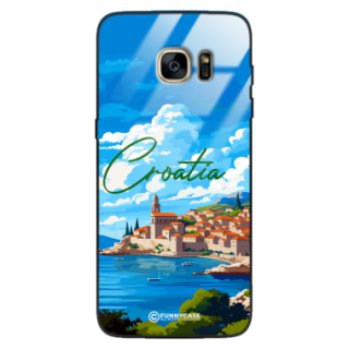 Etui Black Case Glass do SAMSUNG S7 EDGE SUMMER PARADISE ST_PAR107