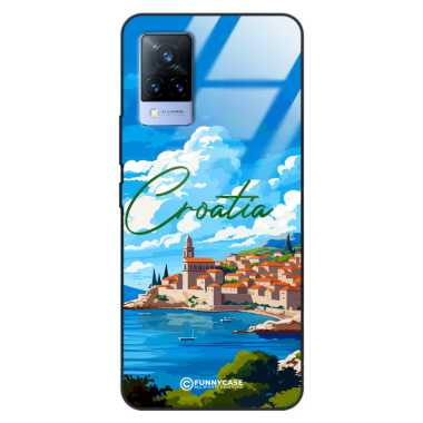 Etui Black Case Glass do VIVO V21 SUMMER PARADISE ST_PAR107