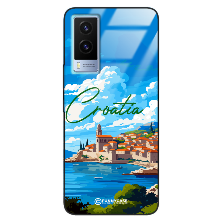 Etui Black Case Glass do VIVO V21E SUMMER PARADISE ST_PAR107