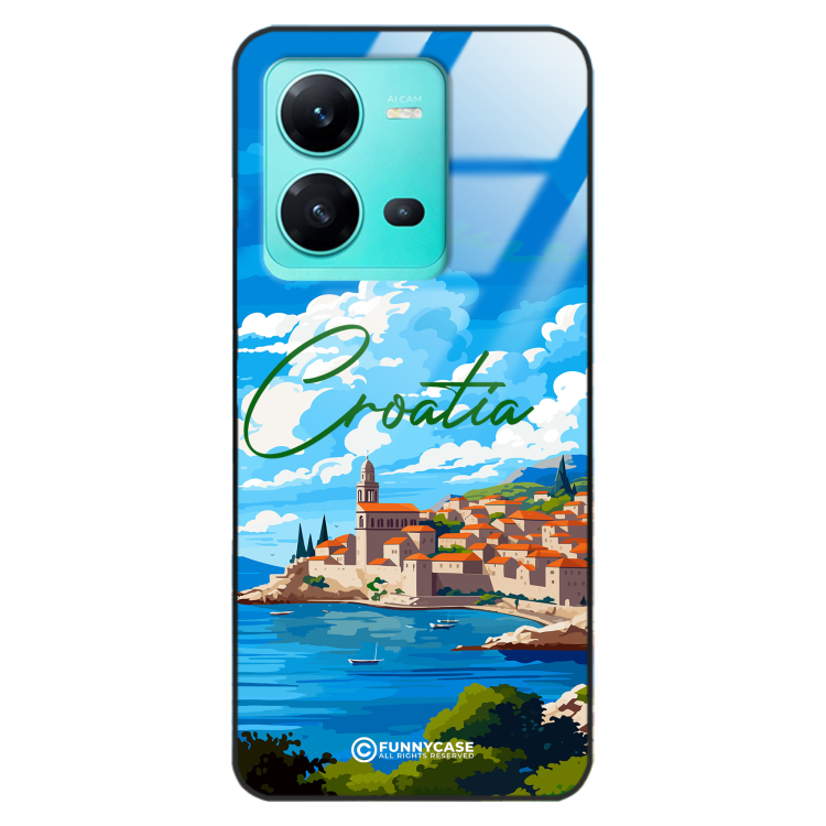 Etui Black Case Glass do VIVO V25 5G SUMMER PARADISE ST_PAR107