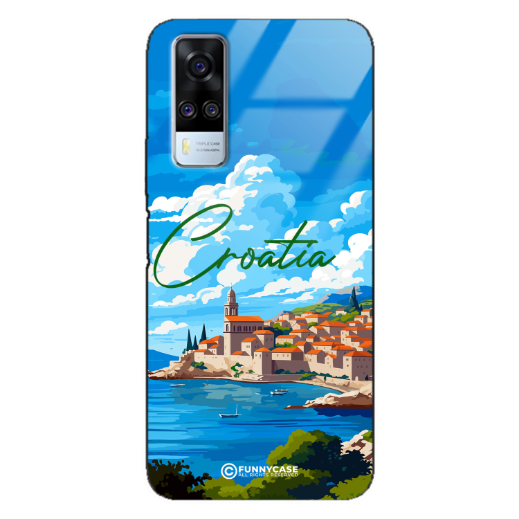 Etui Black Case Glass do VIVO Y51 2020 SUMMER PARADISE ST_PAR107