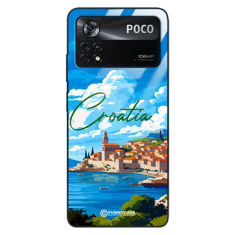 Etui Black Case Glass do XIAOMI POCO X4 PRO 5G SUMMER PARADISE ST_PAR107