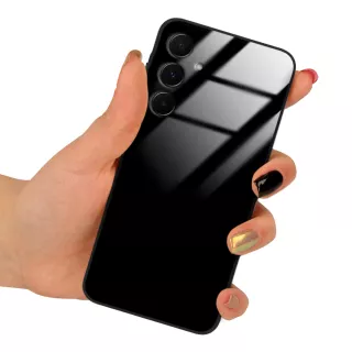 Etui Black Case Glass do Telefonu SAMSUNG A55 5G CZARNY