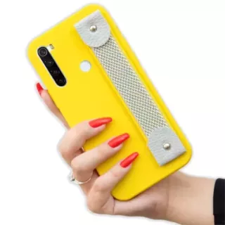 Matowe Etui z Paskiem do Telefonu XIAOMI REDMI NOTE 8T ŻÓŁTY BLINK 258