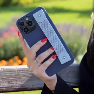 Matowe Etui z Paskiem do Telefonu XIAOMI MI 10 PRO GRANATOWY BLINK 255