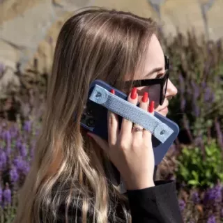 Matowe Etui z Paskiem do Telefonu XIAOMI REDMI 8A GRANATOWY BLINK 255