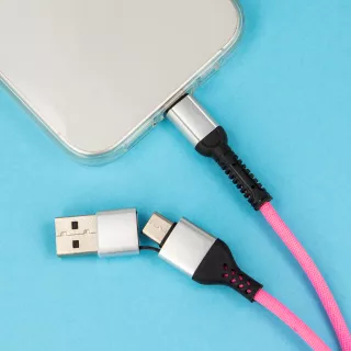 KABEL USB TYP C NA C 1M TĘCZOWY