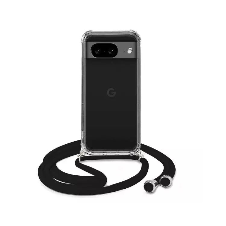 ETUI DO GOOGLE PIXEL 8  CROSSBODY Czarny Sznurek Smycz