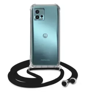 ETUI DO MOTOROLA MOTO G72 CROSSBODY Czarny Sznurek Smycz