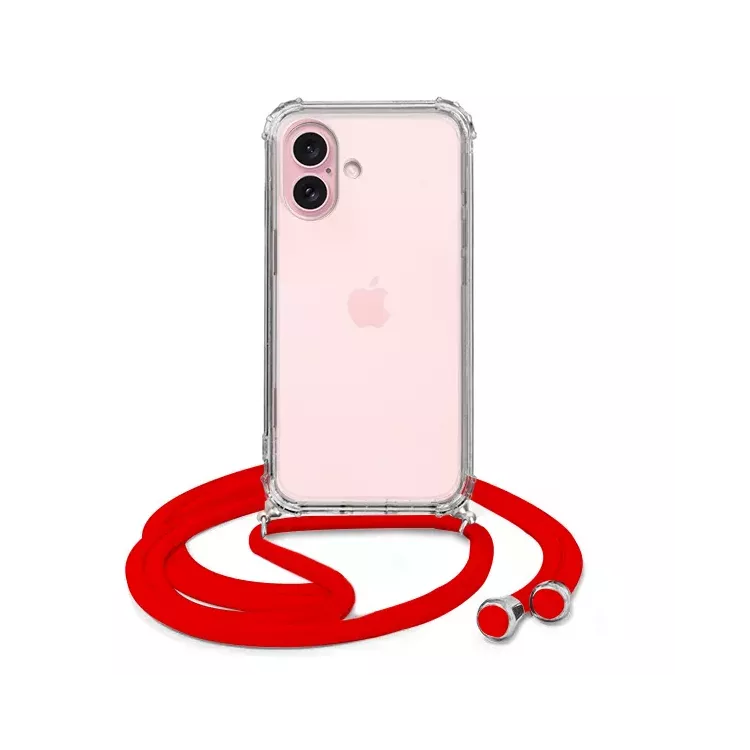 ETUI DO APPLE IPHONE 16 CROSSBODY Czerwony Sznurek Smycz