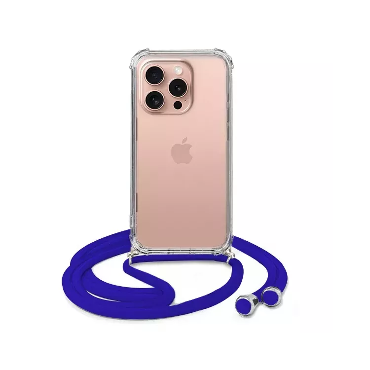 ETUI DO APPLE IPHONE 16 PRO CROSSBODY Granatowy Sznurek Smycz