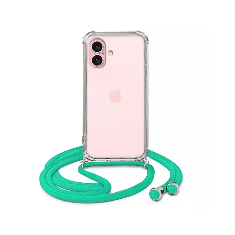 ETUI DO APPLE IPHONE 16 CROSSBODY Miętowy Sznurek Smycz