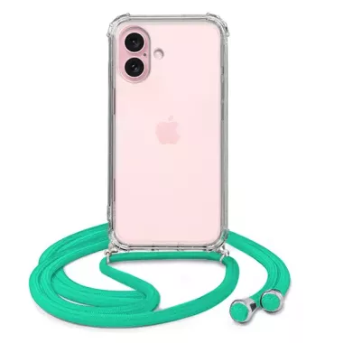 ETUI DO APPLE IPHONE 16 CROSSBODY Miętowy Sznurek Smycz