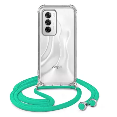 ETUI DO OPPO RENO 12 5G CROSSBODY Miętowy Sznurek Smycz