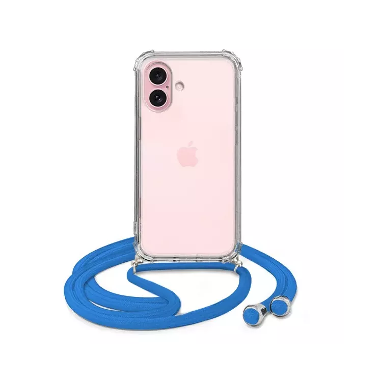 ETUI DO APPLE IPHONE 16 CROSSBODY Niebieski Sznurek Smycz