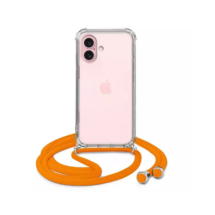 ETUI DO APPLE IPHONE 16 CROSSBODY Pomarańczowy Sznurek Smycz