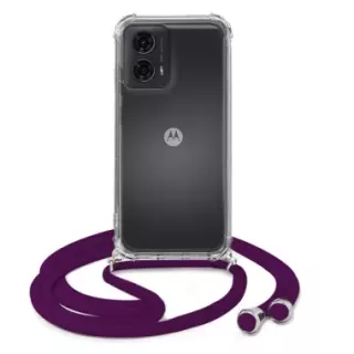 ETUI DO MOTOROLA MOTO G24 CROSSBODY Śliwkowy Sznurek Smycz