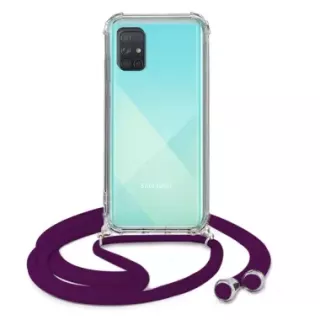 ETUI DO SAMSUNG A71 5G CROSSBODY Śliwkowy Sznurek Smycz