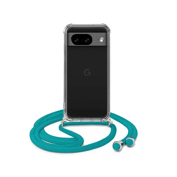 ETUI DO GOOGLE PIXEL 8  CROSSBODY Turkusowy Sznurek Smycz