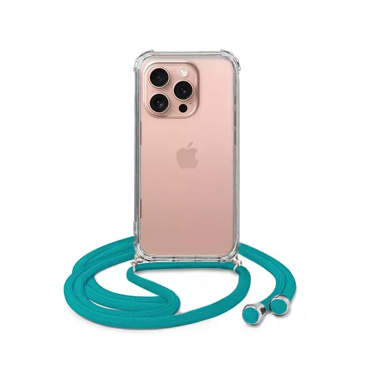 ETUI DO APPLE IPHONE 16 PRO CROSSBODY Turkusowy Sznurek Smycz