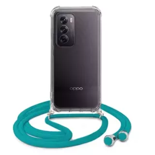 ETUI DO OPPO RENO 12 PRO CROSSBODY Turkusowy Sznurek Smycz