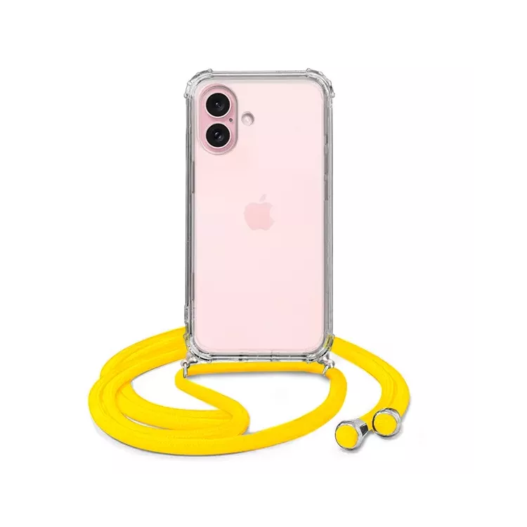 ETUI DO APPLE IPHONE 16 CROSSBODY Żółty Sznurek Smycz