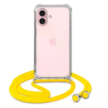 ETUI DO APPLE IPHONE 16 CROSSBODY Żółty Sznurek Smycz