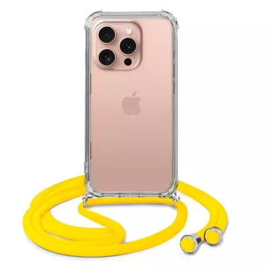 ETUI DO APPLE IPHONE 16 PRO CROSSBODY Żółty Sznurek Smycz