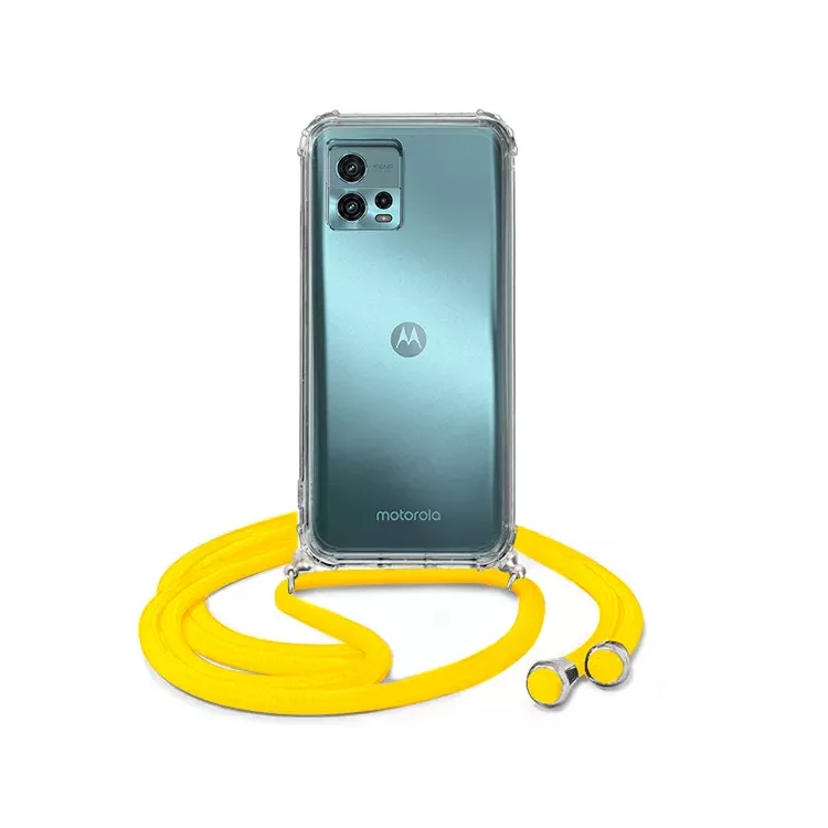 ETUI DO MOTOROLA MOTO G72 CROSSBODY Żółty Sznurek Smycz