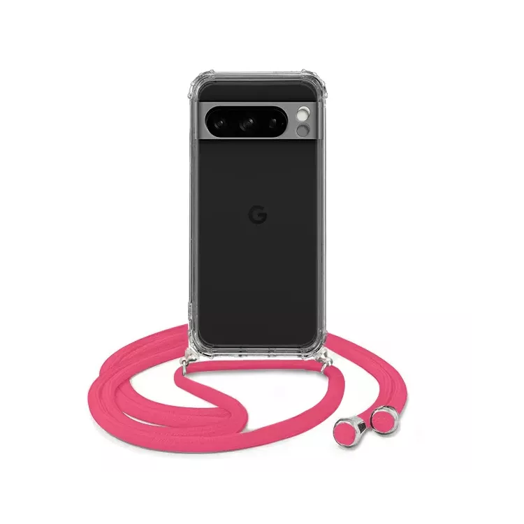 ETUI DO GOOGLE PIXEL 8 PRO CROSSBODY Malinowy Sznurek Smycz