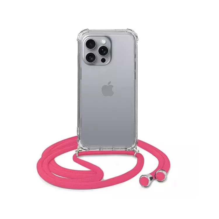 ETUI DO APPLE IPHONE 16 PRO MAX CROSSBODY Malinowy Sznurek Smycz