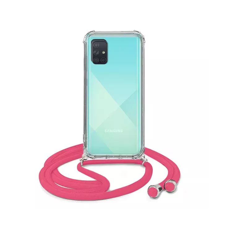 ETUI DO SAMSUNG A71 5G CROSSBODY Malinowy Sznurek Smycz