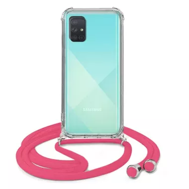 ETUI DO SAMSUNG A71 5G CROSSBODY Malinowy Sznurek Smycz