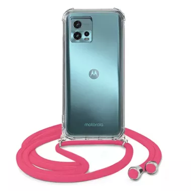 ETUI DO MOTOROLA MOTO G72 CROSSBODY Malinowy Sznurek Smycz