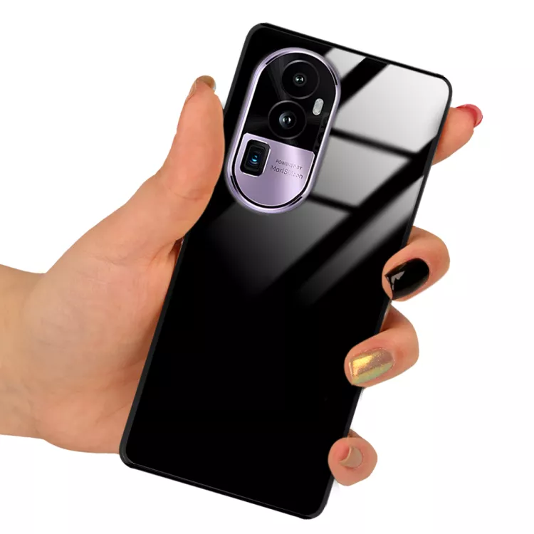 ETUI BLACK CASE GLASS NA TELEFON OPPO RENO 10 PRO PLUS CZARNY