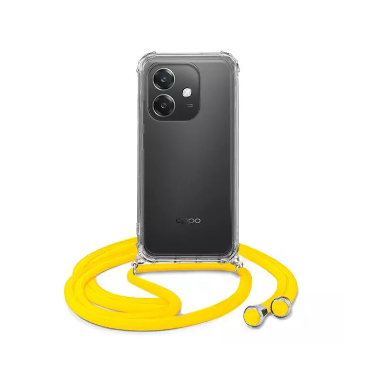 ETUI CROSSBODY NA TELEFON OPPO A40 4G ŻÓŁTY Sznurek Smycz