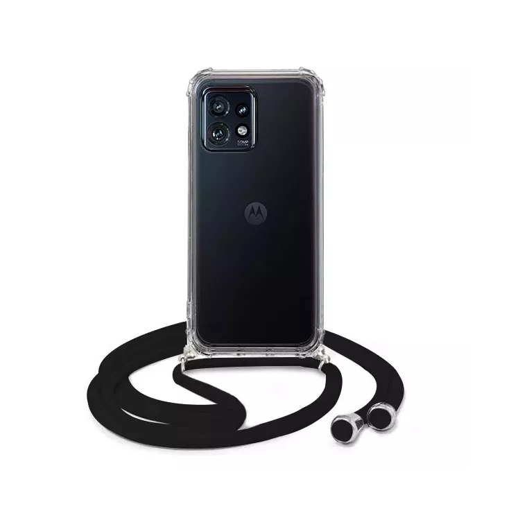 ETUI CROSSBODY NA TELEFON MOTOROLA EDGE 40 PRO  CZARNY Sznurek Smycz