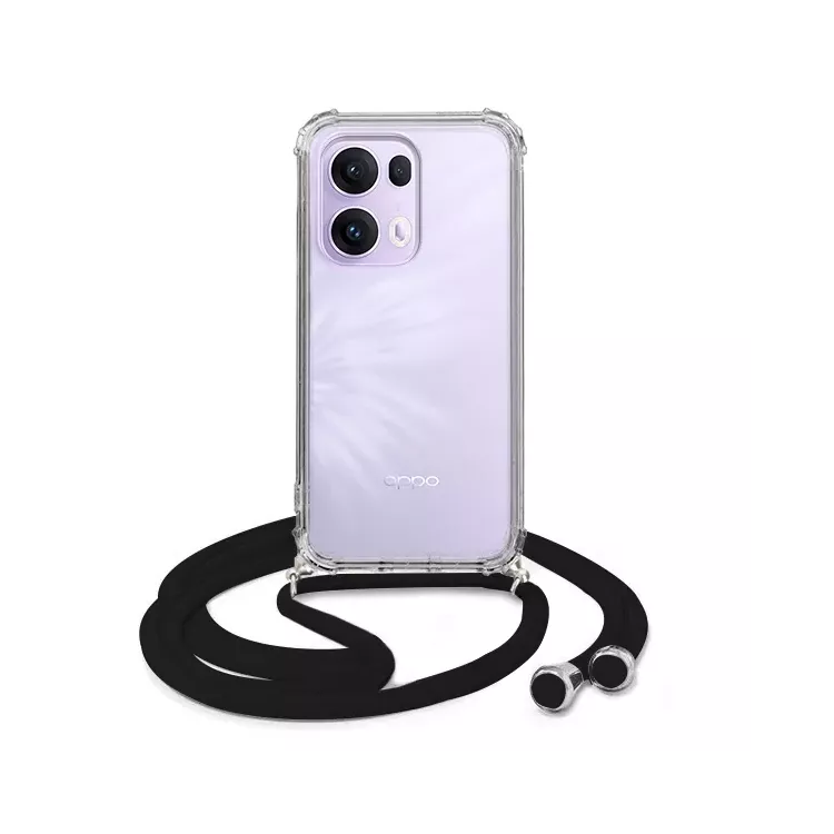 ETUI CROSSBODY NA TELEFON OPPO RENO 13 PRO 5G CZARNY Sznurek Smycz